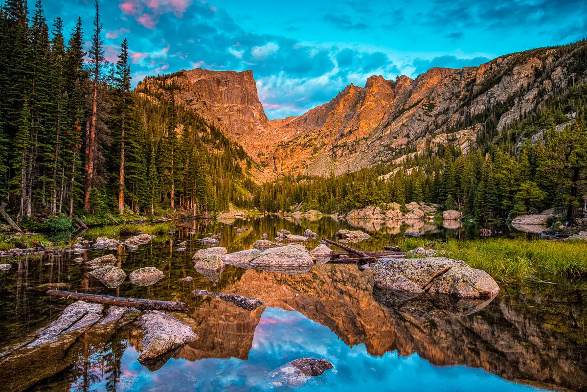 Dream Lake Sunrise on Rocky Mountain National Park Tour